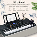 61-Key Electronic Keyboard Piano Set with Full Size Lighted Keys by LJGDeals