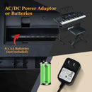 61-Key Electronic Keyboard Piano Set with Full Size Lighted Keys by LJGDeals