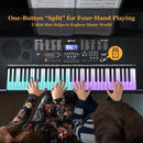 61-Key Electronic Keyboard Piano Set with Full Size Lighted Keys by LJGDeals