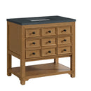 James Martin Malibu 36" Single Bathroom Vanity, Amber Birch