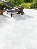 Mugla White Marble Sandblasted Brushed Paver