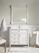 James Martin Brittany 36" Single Bathroom Vanity, Bright White