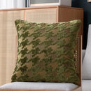 Multi-color houndstooth luxury pillow cover – living room decor by Decorbites