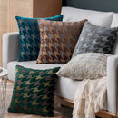 Multi-color houndstooth luxury pillow cover – living room decor by Decorbites