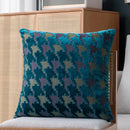 Multi-color houndstooth luxury pillow cover – living room decor by Decorbites
