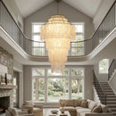 Multi-Layered Capiz Shell Cascading Chandelier