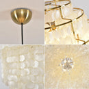 Multi-Layered Capiz Shell Cascading Chandelier