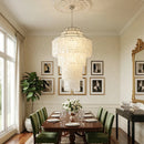 Multi-Layered Capiz Shell Cascading Chandelier