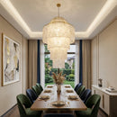 Multi-Layered Capiz Shell Cascading Chandelier