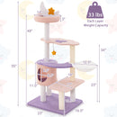 Multi-level Cat Tower with Sisal Covered Scratching Posts-S