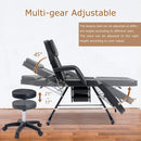 Multi-Purpose 3-Section Adjustable Massage Tattoo Chair With Stool (SAK35617)