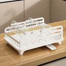 GobekUsa Kitchen Bowl Rack & Utensil Holder with Drainboard and Knife Slots
