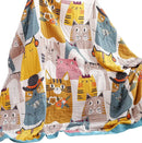 GobekUsa Boho Printed Cotton Blanket - Green Muslin Large Soft Bed Throw Cover