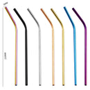 Multicolor stainless steel reusable straws kitchen dining set by Decorbites