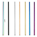 Multicolor stainless steel reusable straws kitchen dining set by Decorbites
