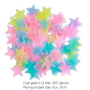 Multicolor stars glow dark wall stickers bedroom luminous decor by Decorbites