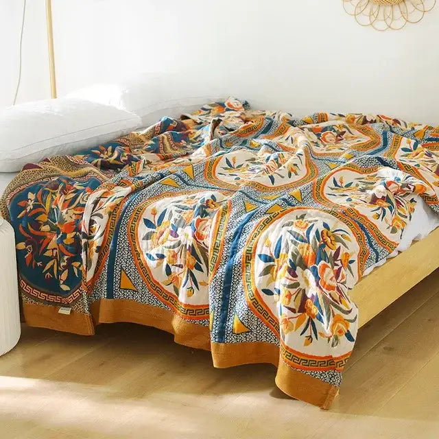 GobekUsa Cotton Gauze Boho Throw Blanket, photo 6 of 38