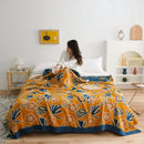 GobekUsa Cotton Gauze Boho Throw Blanket