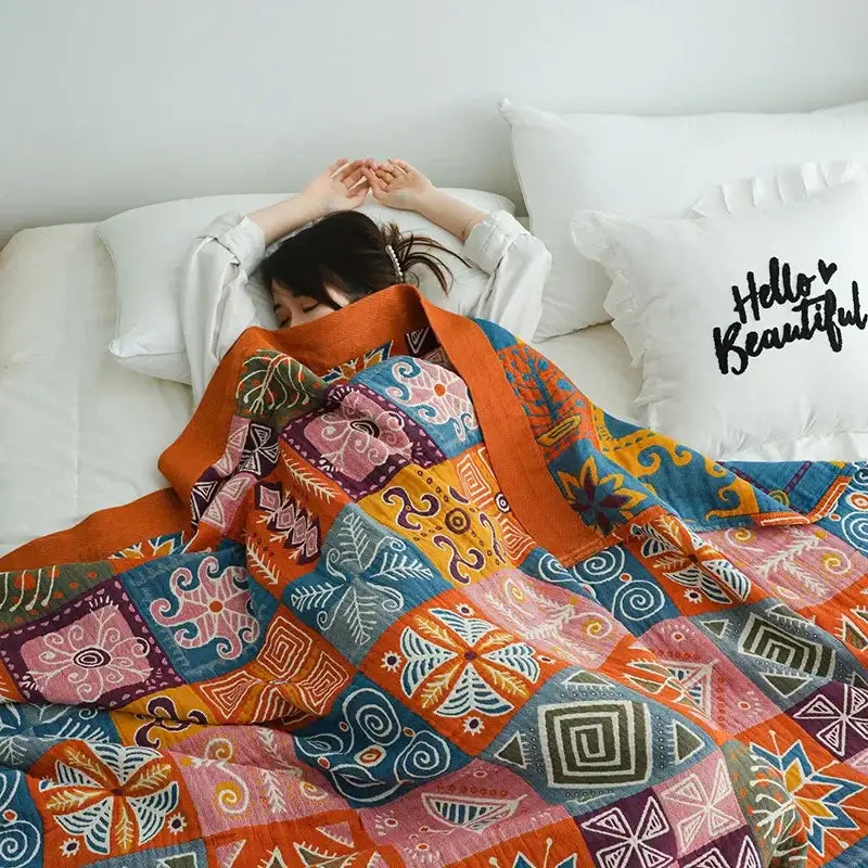 GobekUsa Cotton Gauze Boho Throw Blanket, photo 14 of 38