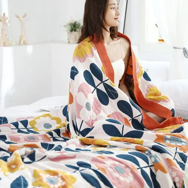 GobekUsa Cotton Gauze Boho Throw Blanket, photo 28 of 38