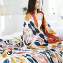 GobekUsa Cotton Gauze Boho Throw Blanket
