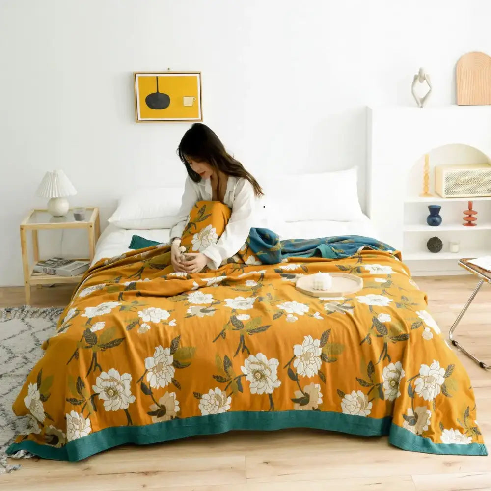 GobekUsa Cotton Gauze Boho Throw Blanket, photo 33 of 38
