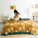GobekUsa Cotton Gauze Boho Throw Blanket