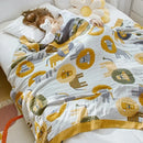 GobekUsa Cotton Gauze Boho Throw Blanket