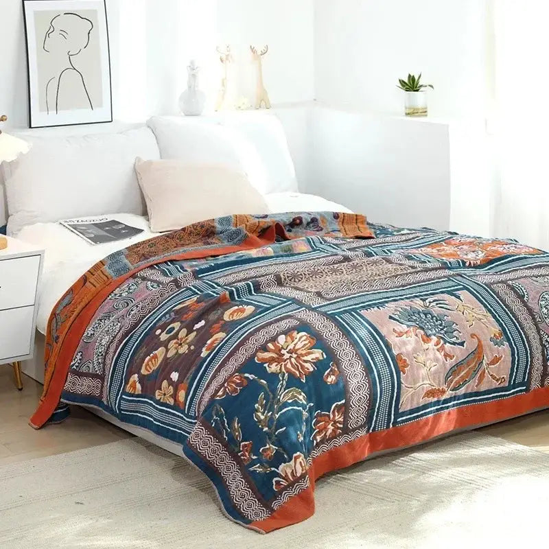 GobekUsa Cotton Gauze Boho Throw Blanket, photo 10 of 38