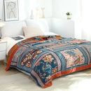 GobekUsa Cotton Gauze Boho Throw Blanket