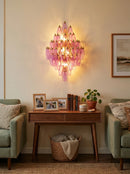 Multifaceted Diamond Purple Glass Wall Lamp
