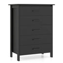 Modern 5-Drawer Multipurpose Chest Dresser with Metal Handles by DirectDeals