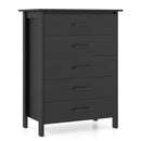 Modern 5-Drawer Multipurpose Chest Dresser with Metal Handles by LJGDeals