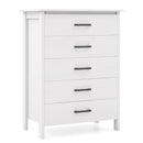 Modern 5-Drawer Multipurpose Chest Dresser with Metal Handles by DirectDeals