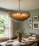Murano Faceted Smoked Glass Chandelier