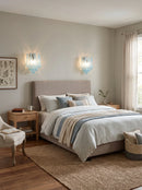 Murano Petals Glass Blue Wall Light