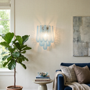 Murano Petals Glass Blue Wall Light