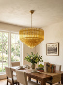 Murano Prisms Amber Chandelier