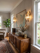 Murano Smoked Transparent Glass Wall Sconces