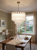 Murano Wave Glass Tube Chandelier