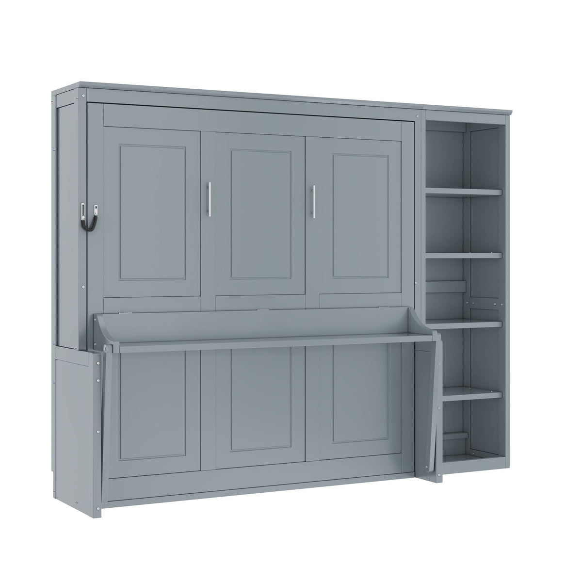 Sturdy Murphy Bed With Desk And Bookshelf, photo 2 of 16