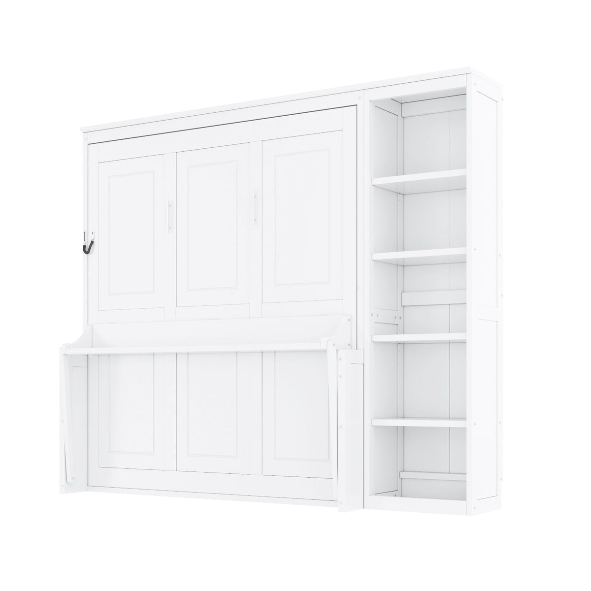 Sturdy Murphy Bed With Desk And Bookshelf, photo 4 of 16