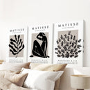 Matisse Posters Set of 3. Minimalist Botanical, Figure Prints by Wall Art Set