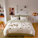 GobekUsa Embroidered Cashmere Winter Duvet Set | Queen Size Warm Bedding & Blanket Cover