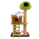 Cute Cat Tree for Indoor Cats with Mushroom-shaped Nest Condo and Climbing Ladder-Green by LJGDeals