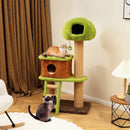 Cute Cat Tree for Indoor Cats with Mushroom-shaped Nest Condo and Climbing Ladder-Green by LJGDeals
