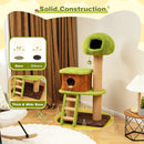 Cute Cat Tree for Indoor Cats with Mushroom-shaped Nest Condo and Climbing Ladder-Green by LJGDeals