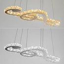 GobekUsa Musical Note Pendant LED Chandelier - Sparkling Crystal Design for Fashion Stores