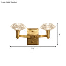 GobekUsa Mussel Brass Wall Mounted Crystal Doorway Wall Lamp with Clean-Lined Arm