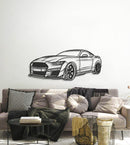 Mustang Shelby GT500 Perspective Metal Car Wall Art - MT0445